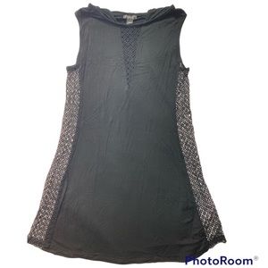 Venus Cover-Up Fishnet Hoodie Black size S